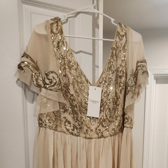 Pretty Hazel Gold dress Size 18 - Picture 1 of 8